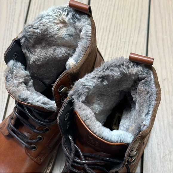 New! Bruno Magli Cerone Leather Suede Faux Fur Lined Size 7 1/2 M DD314A MB1C - Picture 7 of 10